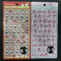 ハローキティ・マイメロディ ボンボンドロップシール mini 2セット
