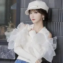 Riu リブニット ホワイト