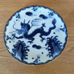 福泉窯　染付龍 皿