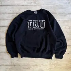 TRU刺繍ロゴ カレッジスウェット オーバーサイズ　ゆるダボビッグシルエット古着