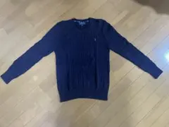 Polo Ralph Lauren ネイビー ケーブル編み セーターＬ/G
