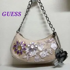 GUESS（ゲス）ヴィンテージ　ミニショルダーバッグ　Y2K　希少　ビジュー付き