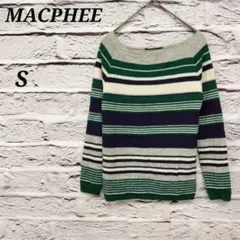 R4703 マカフィー 【S】 ボートネックボーダーニット ウール