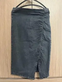 ZARA ザラ ストレッチデニム タイトスカート ブラック