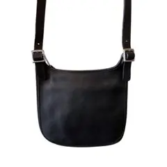 【美品】 オールドコーチ ショルダーバッグ グラブタンレザーフラップ 黒9135