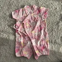 50~60 ハローキティ サンリオ 甚平 ベビー ロンパース 女の子