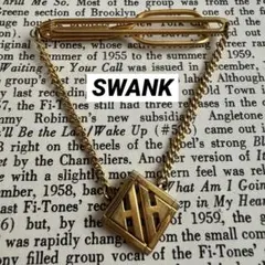 SWANKビンテージ紳士　小物ネクタイピン金ブランド留RRL雑貨 チェーン付き