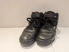 も*ぎ様 FILA ハイカット スニーカー レディース 黒 24cm 中古品 フ