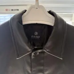 【nano UNIVERSE】ブラック 合成皮革ジャケット