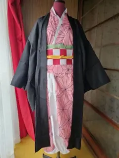 ユ*ヤ様 鬼滅の刃　竈門禰豆子　コスプレ衣装　ウィッグ　小物