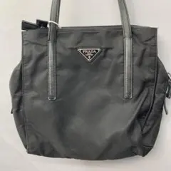 PRADA トライアングルロゴ ナイロン レザーハンドルショルダーバッグ