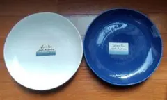 青と白のグラデーション皿 大2枚小5枚　合計7枚セット