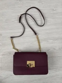 【美品！】MICHAEL KORS バーガンディ 2WAYショルダーバッグ