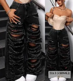 SHEIN ダメージデニム　26サイズ