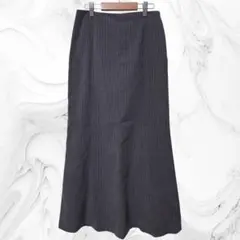 アパートバイローリーズ グレー ストライプ ロングスカート