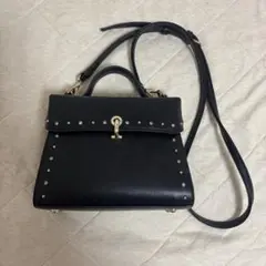 DIANA スタッズ付き2WAyバッグ ブラック