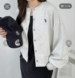 U.S. POLO ASSN. グレー カーディガン M