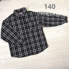 しまむら♡リッカリッカ♡チェック柄 長袖シャツ 140cm