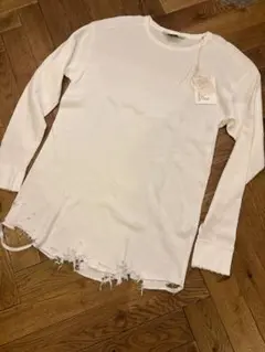 ANCELLM Damage WAFFLE CREW LS T-SHIRT 2