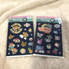 エンジェルブルー　デイジーラバーズ　デニムファブリックステッカー　2個セット