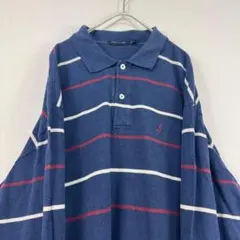 NAUTICA ポロシャツ ボーダー グレー