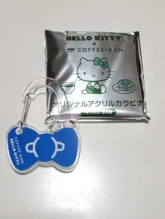 【ハローキティ】オリジナルアクリルカラビナ 青色リボン