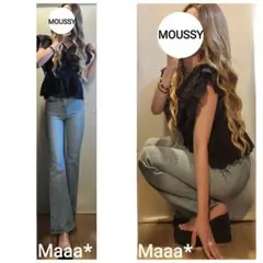 今季　完売品　春夏限定COLOR　MOUSSY　MVS L/BLU FLARE