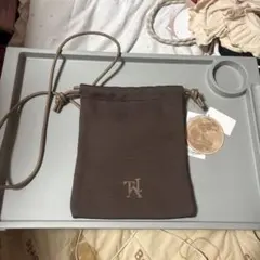 しまむら tal by yumi ニット　濃茶　巾着ショルダーバッグ　未使用品のサムネイル