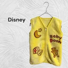 【ディズニー ベビープー】もこもこ フリース ベスト あったか 可愛い 防寒 黄のサムネイル