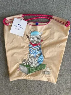 Ball&Chain D.PCAT M ベージュ 猫 刺繍 エコバッグ タグ付き
