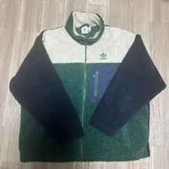 adidas originals フリースジャケット M グリーン/ネイビー