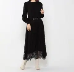 レースプリーツニットワンピース　ミッシュマッシュ（MISCH MASCH）