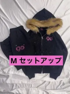 9090girl OG Logo Glitter セットアップ　グリッター