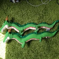 緑色ドラゴンのぬいぐるみ 2頭セット　ドラゴンボール神龍のサムネイル