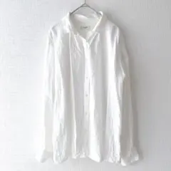 studio CLIP 長袖シャツ 【M】ホワイト 白 無地 ゆったり