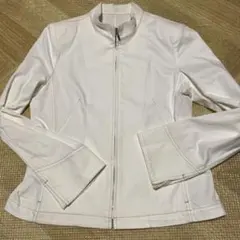 HANAEMORI ホワイト ジップアップ ジャケット