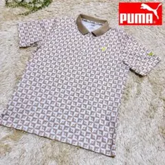 【未使用品】プーマ ゴルフ 総柄 ストレッチ 半袖 ポロシャツ ウェア　XL