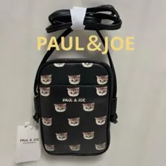 新品ポール&ジョー 猫 ヌネット スマホショルダー サコッシュ 可愛い 黒