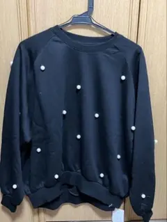 ちくわ様専用　GRL パール装飾 黒 スウェット Fサイズ