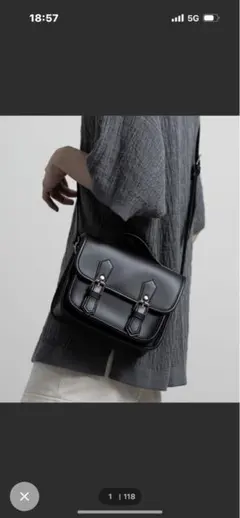 MASAKI ×DEVICEコラボ】フェイクレザー サッチェル ショルダーバッグ