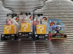 スーパーマリオブラザーズ ミニフィギュア ピーチ　キノピオ　ルイージ　ワルイージ
