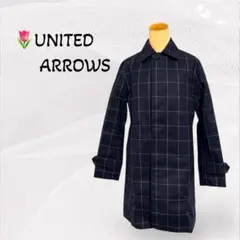 997【UNITED ARROWS】アウター チェスターコート チェック 裏地付