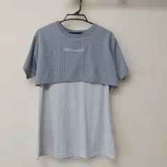 キッズ女の子半袖ワンピース 150センチ グレー　ガールズのサムネイル
