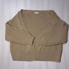 earth music&ecology ベージュ ニットカーディガン Free
