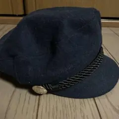 H&M ダークブルー キャスケット S/M
