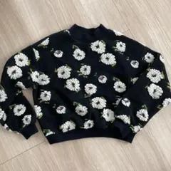 古着　花柄フリース風長袖トップス