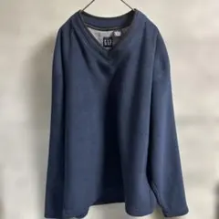 00s old gap vネック フリース ネイビー M