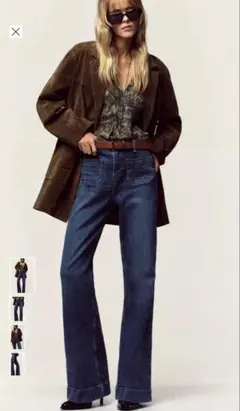 未使用 ZARA フレアデニム ジーンズ スキニー ブーツカット ストレート