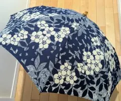 パラスパレス 日傘 植物柄 バンブーハンドル 麻 リネン - メルカリ