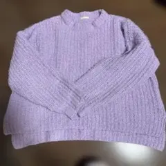 長袖ニット パープル系